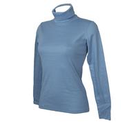 RAGNO Dolcevita Ciclista Donna Maglia Manica Lunga Caldo e soffice Cotone bio Articolo D274AK BIO Cotton Dolcevita, 827 Blue Eyes, XL