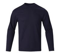 Dolcevita finto per gli uomini in cotone a maniche lunghe maglietta slim fit pullover top camicetta leggera di base collo alto felpe, Blu scuro, M