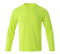 Dolcevita finto per gli uomini in cotone a maniche lunghe maglietta slim fit pullover top camicetta leggera di base collo alto felpe, Giallo, XL