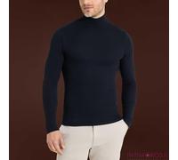 RAGNO Dolcevita Ciclista Collo roulle Uomo Maglia Manica Lunga Caldo e soffice Cotone bio Articolo U262AK BIO Cotton Dolcevita, 078 Bleu, 7-SETTIMA
