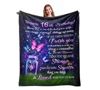 Dolci 16 regali per ragazze, regali per il 16° compleanno per ragazze, regali per ragazza di 16 anni, idee regalo di compleanno per ragazza di 16 anni, dolci sedici regali per ragazze, coperta