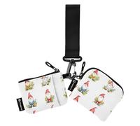 Dolci Gnomi Carini Bianchi Portamonete da Donna Porta Carte Piccolo Portamonete Portatile Portafoglio con Tasca con Cerniera per Donne Uomini 2 Pz, dolce carino gnomi bianco, 1 size, moderno