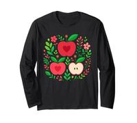Dolci innamorati di mele torna a scuola frutteto autunnale Maglia a Manica