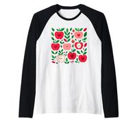 Dolci innamorati di mele torna a scuola frutteto autunnale Maglia con Maniche Raglan