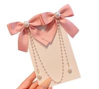 Dolci Perle Nappe Bowknot Clip di Capelli Accessori Per Capelli Per Bambina Morbido Tessuto Bowtie Barrettes Per Varie Occasioni