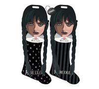 Dolci Preziosi Calza Mercoledì Addams con Barrette, Carbone Dolce, Marshmallow e Orsetti Gommosi con Sorpresa 190g con Portachiavi CAIYA® [Calza Singola] - Befana 2025