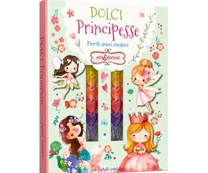 Dolci principesse. Piccoli amici creativi. Ediz. illustrata. Con pastelli sagomati impilabili