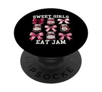 Dolci Ragazze Mangiare Jam Appassionato Trattare PopSockets PopGrip Adesivo