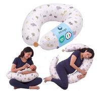 DOLCI SOGNI Cuscino Gravidanza e Allattamento Multiuso | Cuscino Gravidanza per Dormire | 100% Cotone OEKO-TEX Sfoderabile | Regalo Donna Incinta premaman