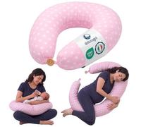 DOLCI SOGNI Cuscino Gravidanza e Allattamento Multiuso | Cuscino Gravidanza per Dormire | 100% Cotone OEKO-TEX Sfoderabile | Regalo Donna Incinta premaman