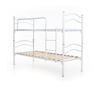 DOLCI SOGNI Letto a Castello per Adulti e Bambini Scomponibile in 2 Letti Singoli 80x190 cm, Altezza 150 cm, Colore Bianco, Letti a Castello con 2 Rete Letto Singolo 80x190 cm