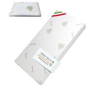 DOLCI SOGNI Materasso Lettino 60x120 cm Spessore 10 cm, OEKO-TEX® e CertiPUR™ Materasso Culla Bambino per Lettino Neonati, Fodera in Aloe Vera, Materasso Lettino Neonato con Cuscino 30x50x4 cm
