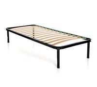 DOLCI SOGNI Rete Letto Singolo 80x190 cm, Altezza 35 cm, 4 Piedi Letto con Fissaggio a Doppio Bullone, Rete Singola con Doghe di Legno, Pratica e Stabile, Rete Singola Doghe 80x190-100% Made in Italy
