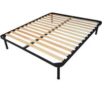 DOLCI SOGNI Rete Matrimoniale 140x190, Rete Ortopedica Doghe Letto Matrimoniale Francese e 4 Piedi Letto Smontabili, Struttura Letto Matrimoniale 140x190 Interamente in Ferro 100% Made in Italy