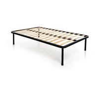 DOLCI SOGNI Rete Una Piazza e Mezza Rinforzata con 2 Barre Centrali, Rete Ortopedica Struttura Letto 130x190 in Ferro 100% Made in Italy