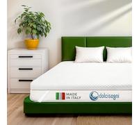 DOLCI SOGNI Topper 100% Memory Foam 140x190 cm - Effetto Rinfrescante - 100% Made in Italy, Certificato OEKO-TEX® & CertiPUR™, Spessore 7 cm, Fodera con trattamento Cooler Rinfrescante