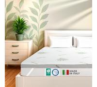 DOLCI SOGNI - Topper Matrimoniale Memory Foam 160x190 Alto 3 cm - Correttore Materasso Morbido - Topper in Memory per Materasso Matrimoniale 160x190 Sfoderabile in Aloe Vera - Made in Italy