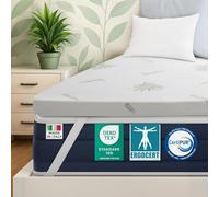 DOLCI SOGNI - Topper Memory Foam 180x200 Alto 3 cm - Correttore Materasso Matrimoniale - Topper in Memory Sfoderabile con Rivestimento Aloe Vera - Made in Italy