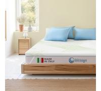 DOLCI SOGNI Topper Singolo 90x190 Memory Foam - Spessore 7 cm - Topper Materasso Letto Singolo Correttore in Memory - Aloe Vera Sfoderabile - Made in Italy