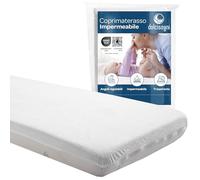 DolciSogni Materasso Lettino 60x120 cm con Coprimaterasso Impermeabile (2 Pezzi) - Federa di Aloe Vera - Materasso e Coprimaterasso Traspiranti e Lavabili - Certificato Oekotex - Made in Europe