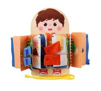 Dolding Boards - Life Skills Toy, Portable Learning Board for Kids Età 3+, Motore fine in età prescolare con attività, Design in legno per la casa, 11.81x7.68x0.98 pollici