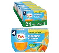 Dole Fruit Bowls, Mandarin Oranges in Juice, 4 Cups (Pack of 24)