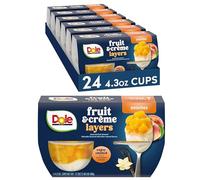 Dole Fruit Bowls, Peaches & Creme Parfait, 4 Cups (Pack of 24)