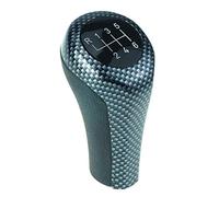DoLED, pomello del cambio in pelle, colore nero/effetto carbonio, con 6 marce, pezzo di ricambio Plug Play