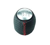 DoLED, pomello del cambio in pelle + tappo, cuciture rosse, 6 marce, ricambio