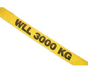 Dolezych Cinghia Ad Anello a Rivestimento Doppio Portata da 3000 Kg, Lunghezza Utile 4 M, Gialla