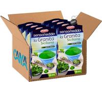 Dolfin Sensofreddo Granita Siciliana al gusto Menta Fresca, Pronta da Congelare 200ml [CAIYA® BOX da 8 Confezioni]