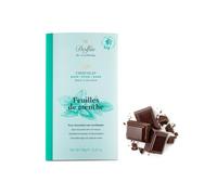 Dolfin® | Tavoletta Nero Fondente 60% e Menta | Fondente 60% e Foglie di Menta - 1 x 70 Gr | Cioccolato Fondente e Menta