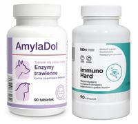 Dolfos AmylaDol 90 Compresse +LAB-V Immuno Hard - Rafforzamento dell'immunità per cani e gatti 90 capsule