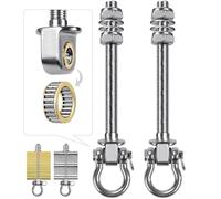 Dolibest 2 ganci per altalena con cuscinetto, 225 mm, gancio per amaca M10, vite a occhiello girevole, staffa di montaggio per corda da yoga, cerchio aereo, sacco da boxe, sacco di sabbia, 680,4 kg