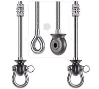 Dolibest 2pcs Amaca Appendino 19.5 Centimetri Bulloni Swing Hanging Moschettone, 180 ° Girevole in Acciaio Inox Kit di Montaggio per Interni All'Aperto Parco Giochi Sedia Yoga Corda Sandbag, 1500lbs