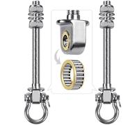 Dolibest 2pcs Amaca Gancio 17.5 Centimetri Bulloni Altalena Appeso Moschettone, 180° Girevole in Acciaio Inox Cuscinetto kit Montaggio per Interni All'Aperto Sedia Yoga Corda Punching Sandbag, 1500lbs