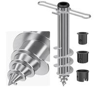 Dolibest Ancoraggio a terra per ombrellone, supporto a vite per ombrellone da terrazza, 42 cm, base rotante per stendibiancheria, ombrellone da spiaggia, ancoraggio per sabbia, per palo da 3-5 cm, con