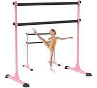 Dolibest Ballet Barre, Danza, Sbarra da Danza, 10 Altezza Regolabile Barretta per Danza, Cuscinetti in Gomma Antiscivolo e Rivestimento Tessuto per Bambini Adulti Allenamento Fitness Yoga, 120 x 71cm