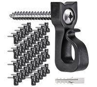 Dolibest Confezione da 40 ganci a forma di gancio per luci di Natale con vite a croce per garage, Capodanno, feste all'aperto, facile rilascio e luci a LED a forma di fata, vite in larghezza