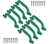 Dolibest Confezione da 8 Maniglie da Arrampicata, 18 cm, Antiscivolo, Solide, in plastica, per altalene, Set da Gioco, Parco Giochi, Bar per Scimmie, casa sull'albero, Letto a Castello, Verde