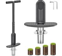 Dolibest Fioriera per Bulbi, 90cm Trapiantatore Manuale Piantine Bulb Planter Tool Attrezzo Giardino per Patate Tulipani Narcisi profondità 7.6-15cm Scarico Automatico Centrale Campionatore Terreno