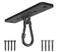 Dolibest Gancio per borsa pesante, gancio da parete per montaggio a soffitto con moschettone per allenamento in sospensione, sistemi di allenamento per la forza del peso, altalena e amaca per yoga