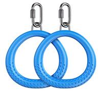 Dolibest SELEWARE 2 Pack Ninja Gymnastics Rings, Monkey Ring, Outdoor Backyard Ninja Accessory Set, Swing Bar Rings, Obstacle Track for Training Equipment for Children, 1000 lb Capacity