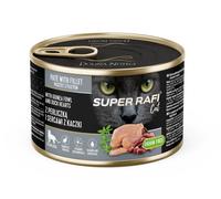 DOLINA NOTECI Super Rafi Cat P&F con faraona e cuori di anatra per gatti sterilizzati 3x185 g + WILD FARM Mousse Chicken 3x85g - mousse senza cereali per gatti