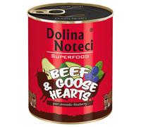 Dolina Noteci Superfood, 12 x 800 g - Cuori di manzo e d'oca