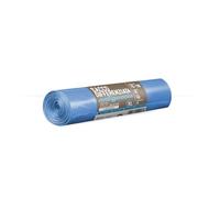 Doli's Sacchi Spazzatura 70X110 per Raccolta Differenziata, Antigoccia e Antiforo per Condomini, in 100% platica da post consumo (110L) (Azzurro Trasparente)