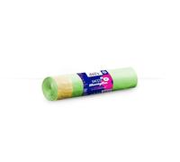 Doli's Sacchi Spazzatura Profumato 32L per Raccolta Differenziata, Antiforo e Antigoccia, con Maniglie, 100% riciclabile (15 Sacchi) (Verde Trasparente)