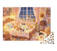 Doll Bedroom Puzzle 1000 Pezzi Muneriunle Riciclunun Cozy Cottunge Puzzles per Adulti Developing Boy & Girl‘s Intelligence Pssusut Child Gioco Attività 70x50cm/1000pcs