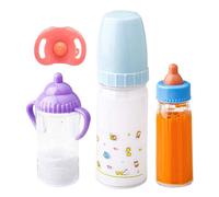 Doll Botles - Set di alimenti per lastre - Set di bottiglie di alimentazione per marionette | Giocattoli Di Latte E Succo Di Sparizione con Ciuccio | Sembra Allattamento