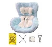 Doll Car Seat, Plush Baby Cradle, Cute 17cm Toy Carrier, Soft and Portable for Vehicle Decor, Store Display, Nursery Room, Kids' Travel Play, Girls or Gift Giving Pink, Blue